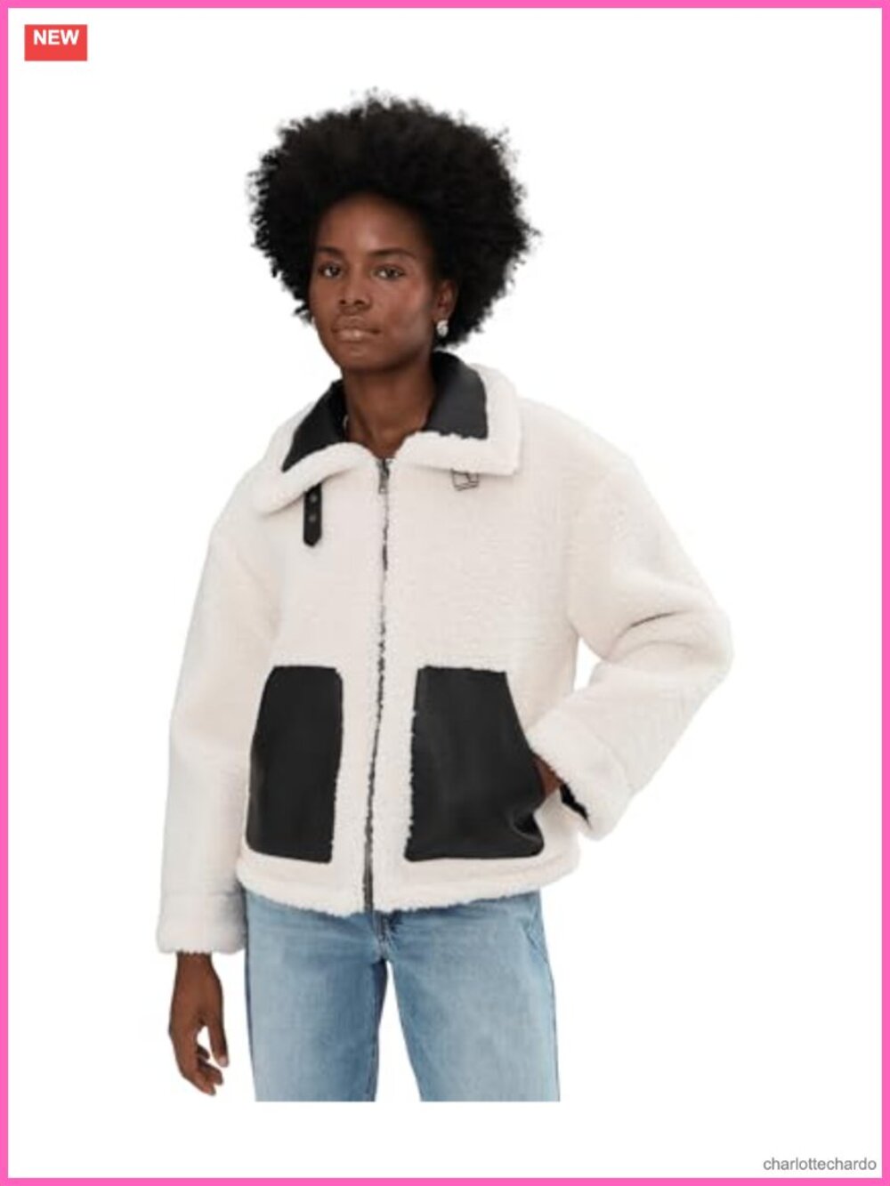 Reversible Sherpa Faux Leather Jacket